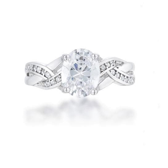 Justine 9x7mm Oval Cubic Zirconia Ring | 2ct