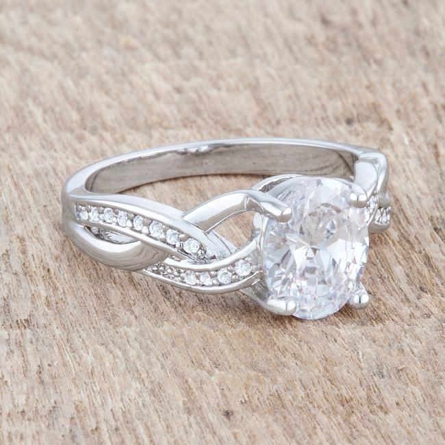 Justine 9x7mm Oval Cubic Zirconia Ring | 2ct