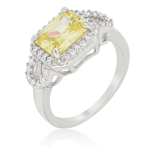 Karae 9x7mm Canary Radiant CZ Ring | 3ct