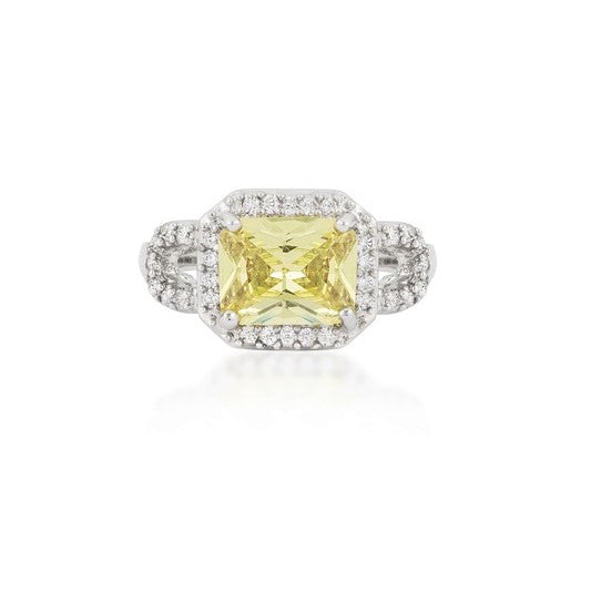 Karae 9x7mm Canary Radiant CZ  Ring | 3ct