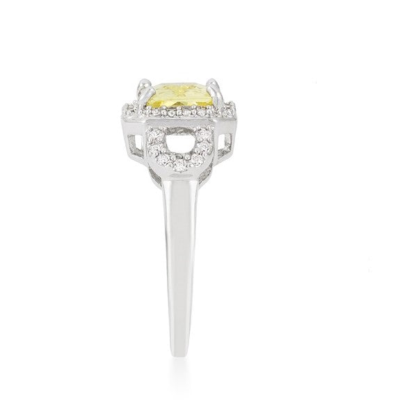 Karae 9x7mm Canary Radiant CZ  Ring | 3ct