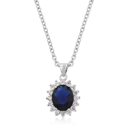 Kate Oval Sapphire Halo Pendant | 5ct | 6.5ct