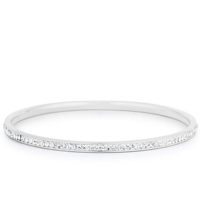 Katlynn Round CZ Bangle Bracelet | 2ct
