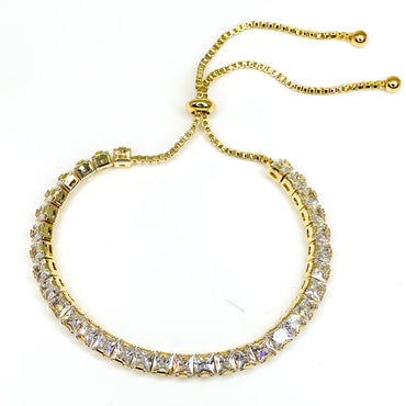 Keeley 4mm Princess CZ Tennis Bolo Bracelet