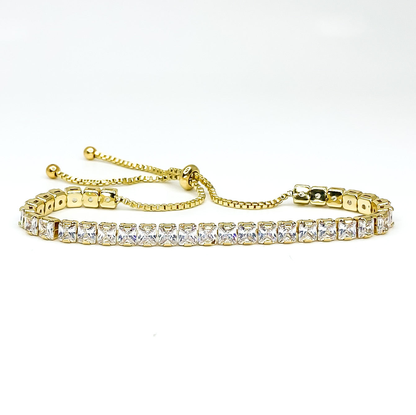 Keeley 4mm Princess CZ Tennis Bolo Bracelet - Beloved Sparkles