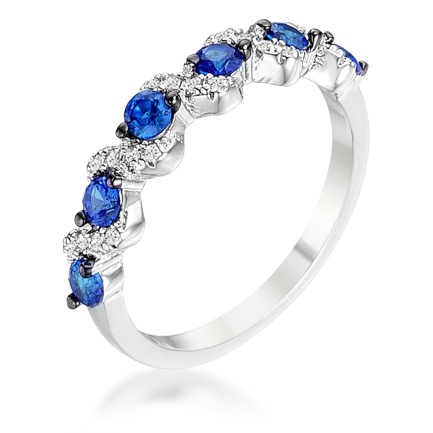 Kerra S Shape CZ Cocktail Band Ring