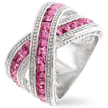 Kerstin Criss Cross CZ Wide Band Ring | 3.5ct