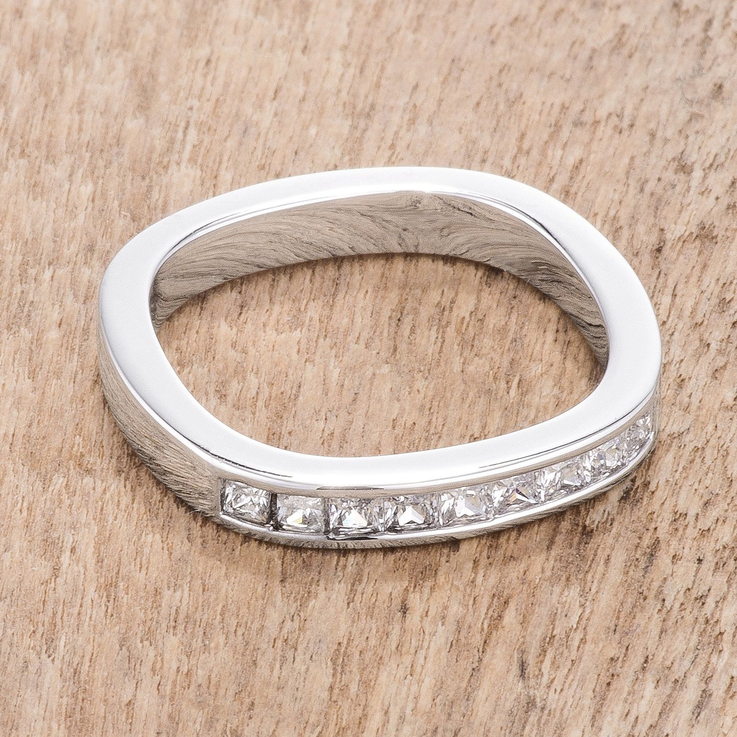 Kesi Princess CZ Square Shaped Band Band