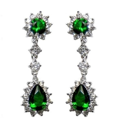 Kimmy Emerald Chandelier Earrings | 36mm