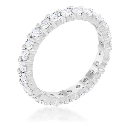 Krista 2mm Round CZ Eternity Band Ring | 2ct