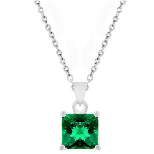Lamika 9mm Emerald Princess CZ Pendant | 4.1ct
