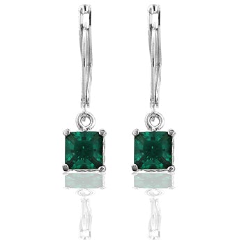 Lamika Emerald Princess Drop Earrings | 1.25ct