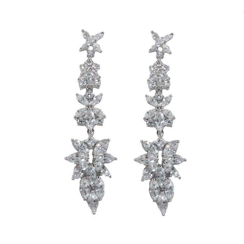 Liann Marquise Linear Chandelier Earrings |  2.5in