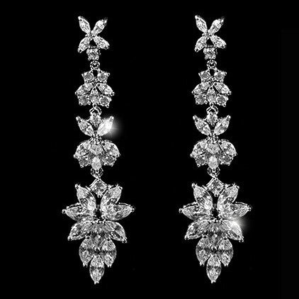 Liann Marquise Linear Chandelier Earrings |  2.5in