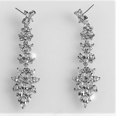 Liann Marquise Linear Chandelier Earrings |  2.5in