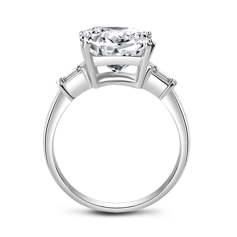 Lina 12x10mm Radiant CZ Engagement Ring | 6.5ct | 925 Sterling Silver