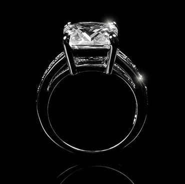 Lindsay 10mm Princess CZ Engagement Ring | 5.6ct