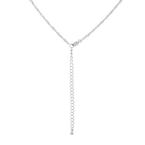 Livina Silver Twist Link Necklace | 16in