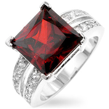 Lola 11mm Ruby Princess CZ Ring | 7.5ct