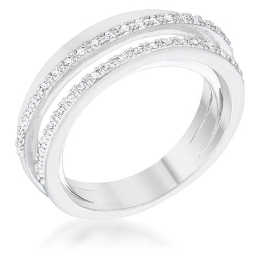 Lynn CZ Twisted Trio Band Ring