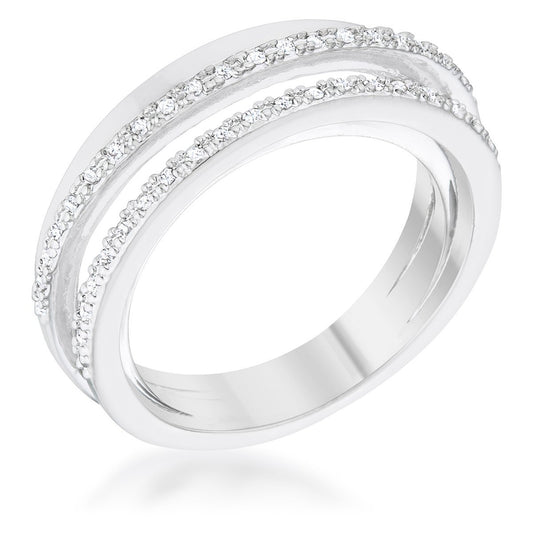 Lynn CZ Twisted Trio Band Ring