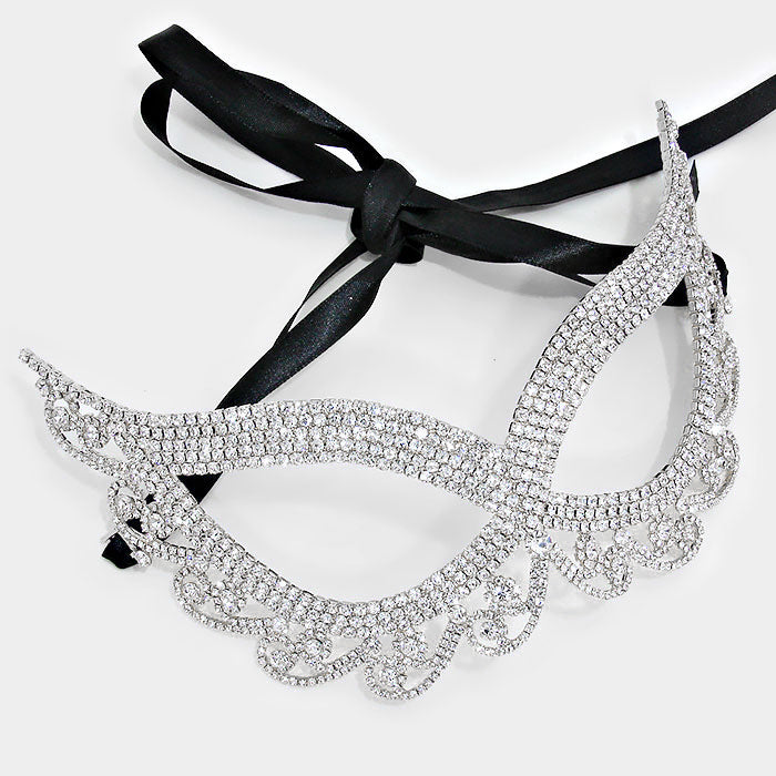 Lynn Swirl Cat Eye Masquerade Mask