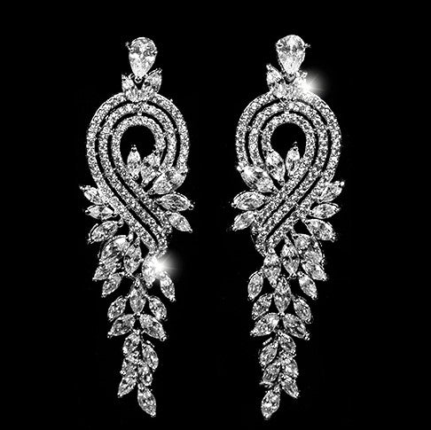Delphina Marquise Chandelier Earrings | 2.4in