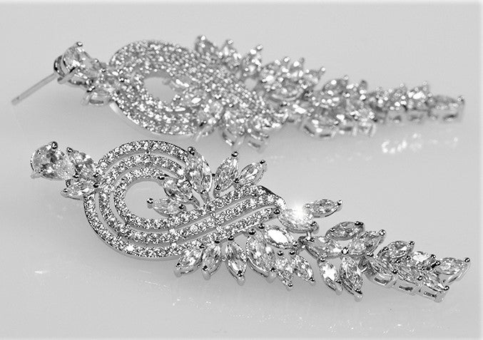 Delphina Marquise Chandelier Earrings | 2.4in