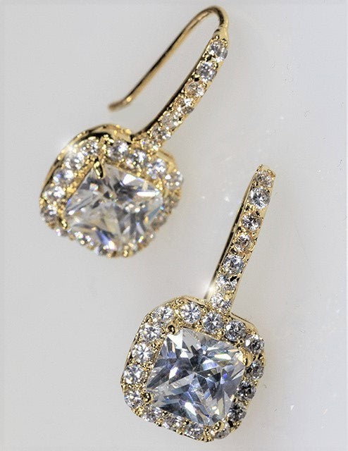 Maribel Radiant Gold Drop Earrings | 4ct - Beloved Sparkles