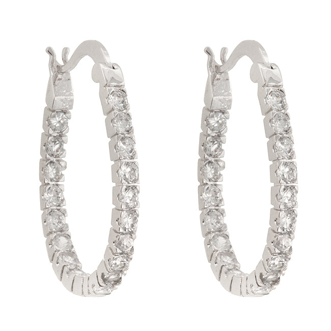 Marina 27mm Inside-Out CZ Hoop Earrings | 2ct