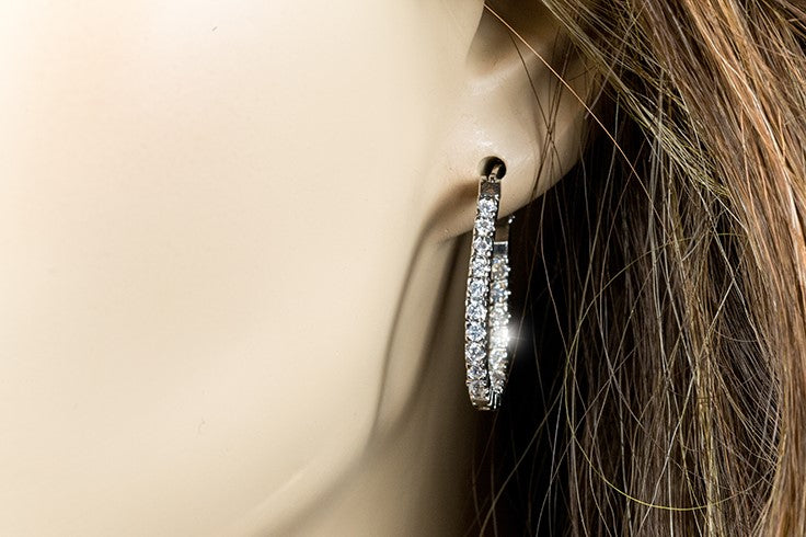 Marina 27mm Inside-Out CZ Hoop Earrings | 2ct