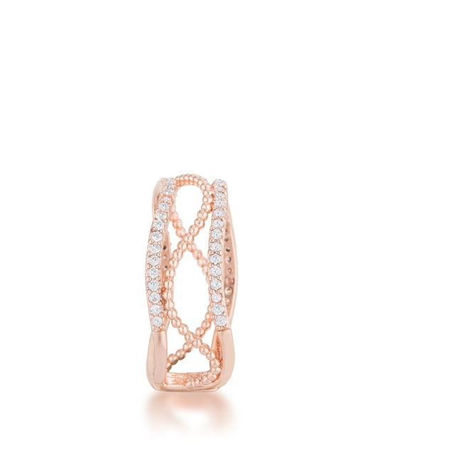 Marina Rose Gold Abstract Cuff Ring