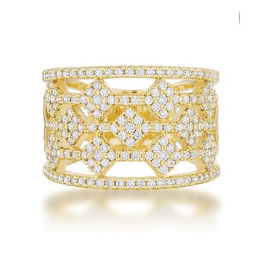 Marlene Gold Wide Fashion Band Ring
