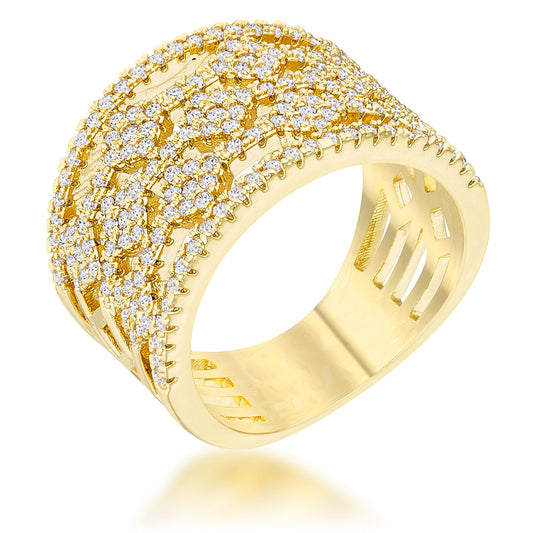 Marlene Gold Wide Fashion Band Ring