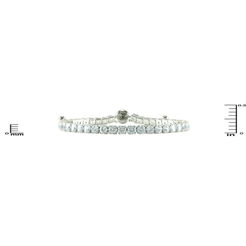 Merribeth Clear CZ Tennis Silver Bracelet - Beloved Sparkles