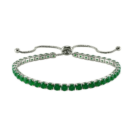 Merribeth Emerald CZ Slider Bracelet