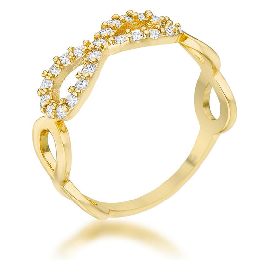 Mina CZ Infinity Gold Band Ring
