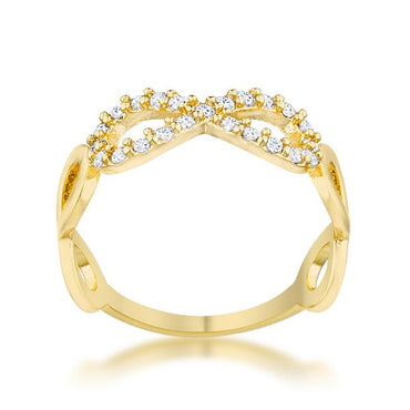 Mina CZ Infinity Gold Band Ring