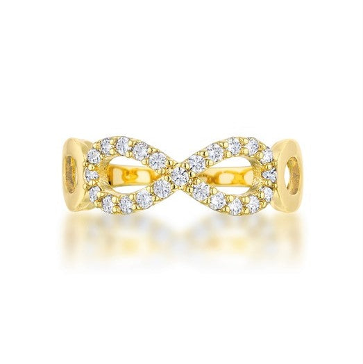 Mina CZ Infinity Gold Band Ring