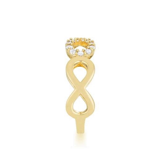 Mina CZ Infinity Gold Band Ring