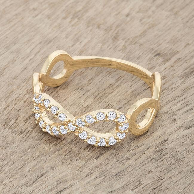 Mina CZ Infinity Gold Band Ring
