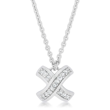 Monya Timeless Criss Cross Pendant Necklace