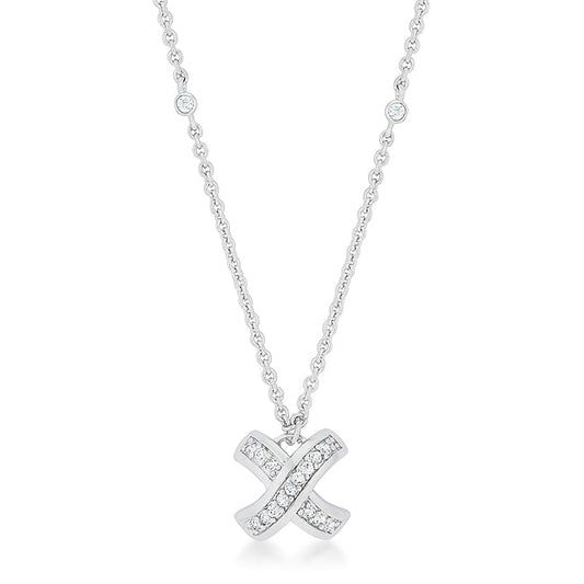 Monya Timeless Criss Cross Pendant Necklace