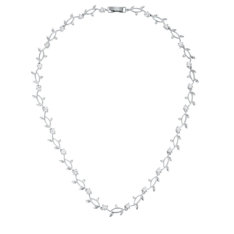 Nathana Romantic Vineyard Silver Necklace | 16in