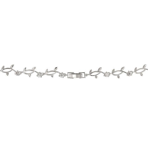 Nathana Romantic Vineyard Silver Necklace | 16in