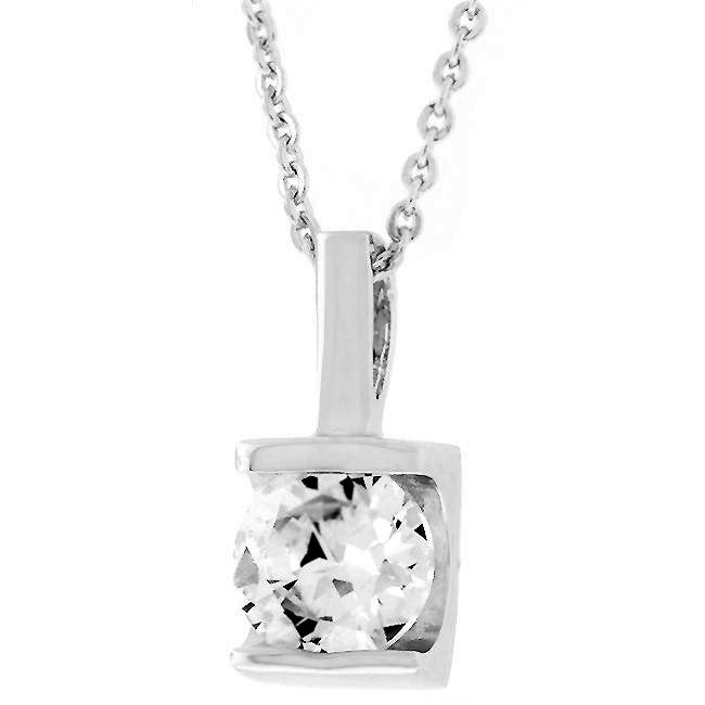 Neci 8mm Round Brilliant Set Pendant | 2ct