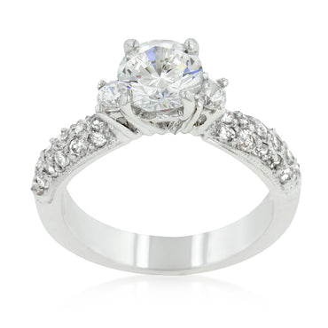 Nikita 7mm Round Three Stone Engagement Ring | 1.3ct | 2.5ct