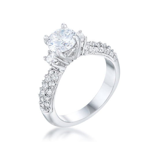 Nikita 7mm Round Three Stone Engagement Ring | 1.3ct | 2.5ct