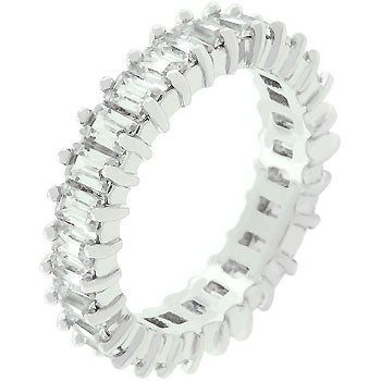 Nina 3x2.5mm Baguette Eternity Band Ring | 3ct