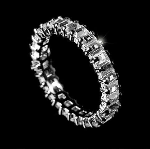 Nina 3x2.5mm Baguette Eternity Band Ring | 3ct